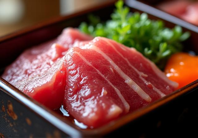 和牛すき焼きがたっぷり乗ったお重 (A bento box filled with Wagyu sukiyaki)